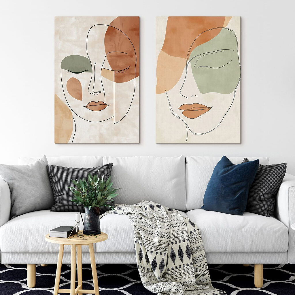 Two images of a woman's face Two images of a woman's face