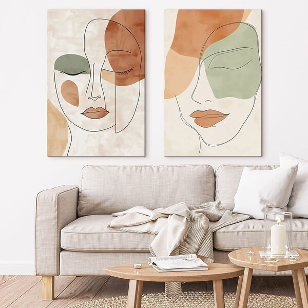 Two images of a woman's face Two images of a woman's face