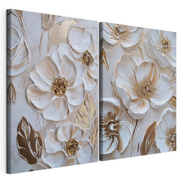 Modularer Leinwanddruck Blumen-Collage