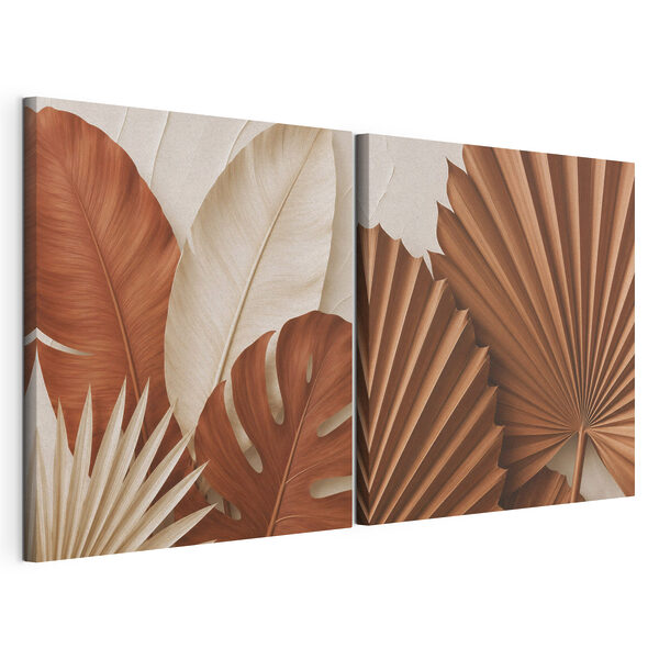 Modularer Leinwanddruck Von der Natur inspirierte, elegante Blattmotive (Artikelnummer: m30517) Modularer Leinwanddruck Modularer Leinwanddruck Von der Natur inspirierte, elegante Blattmotive (Artikelnummer: m30517)