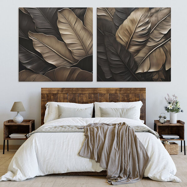 Flowing leaves in earthy tones Flowing leaves in earthy tones