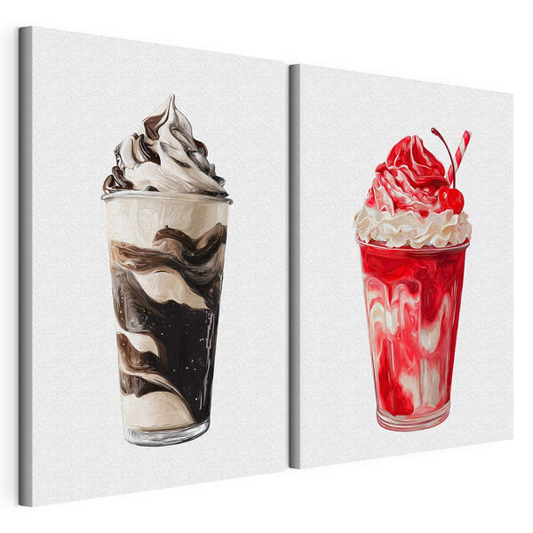 Ein paar Eisbecher Modularer Leinwanddruck Ein paar Eisbecher