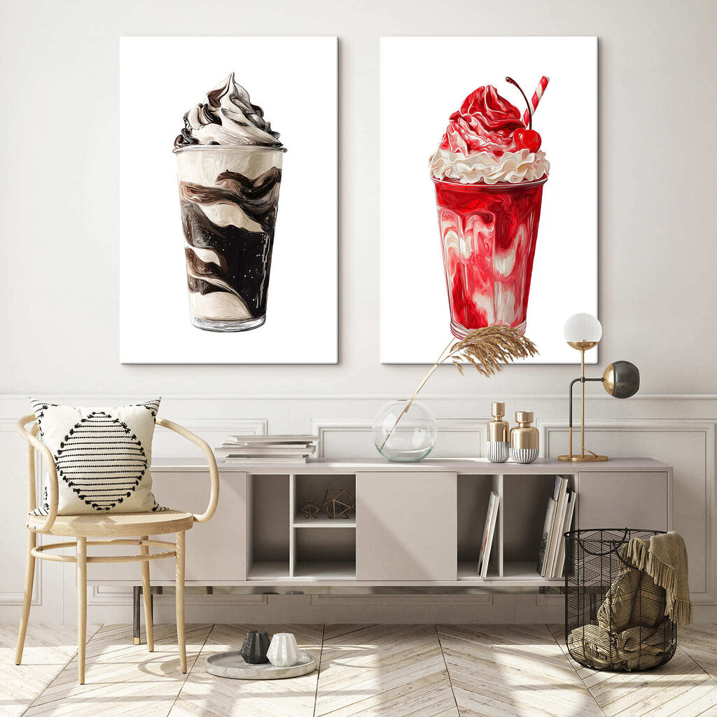 Couple of ice cream sundaes Couple of ice cream sundaes