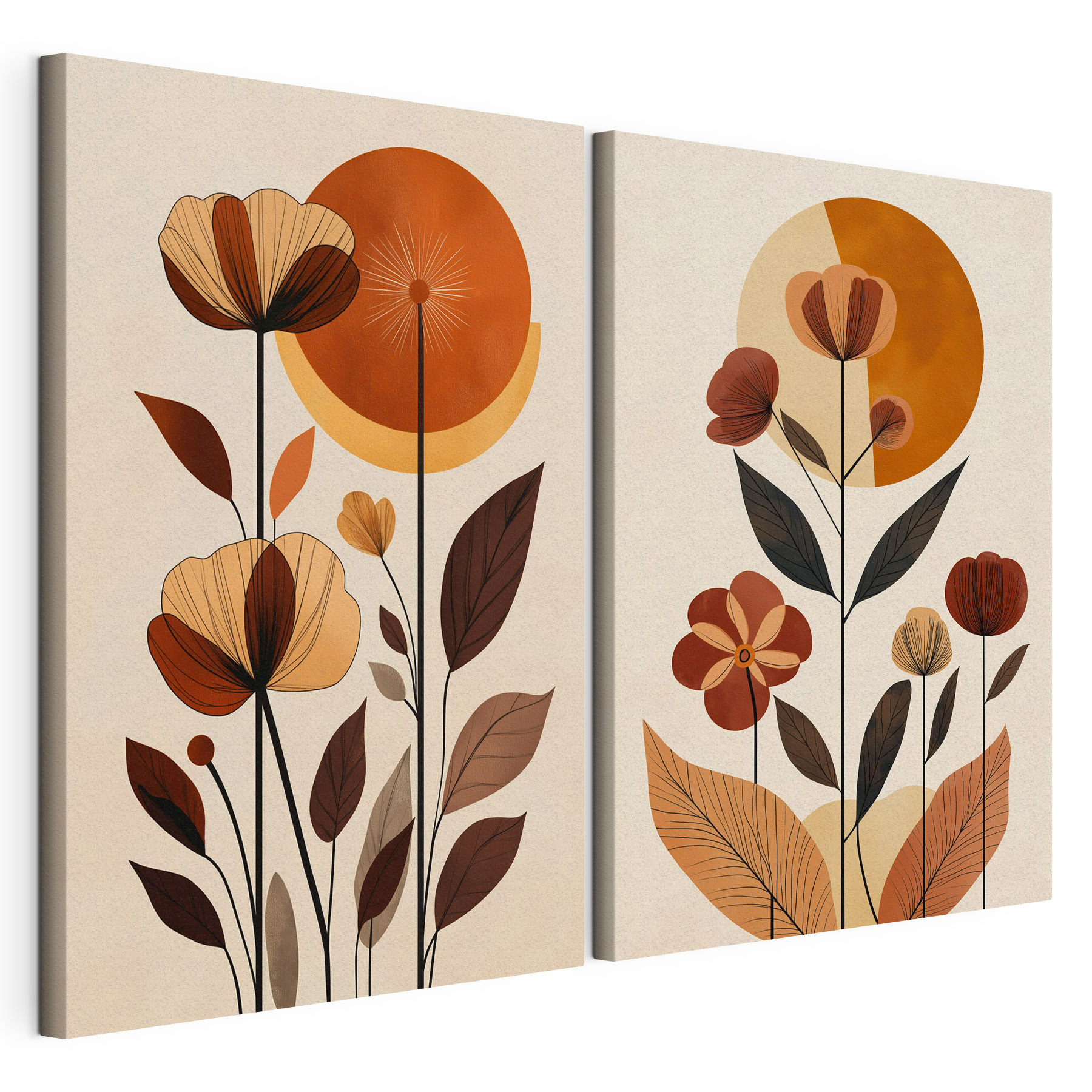 Painting of flowers and leaves Painting of flowers and leaves