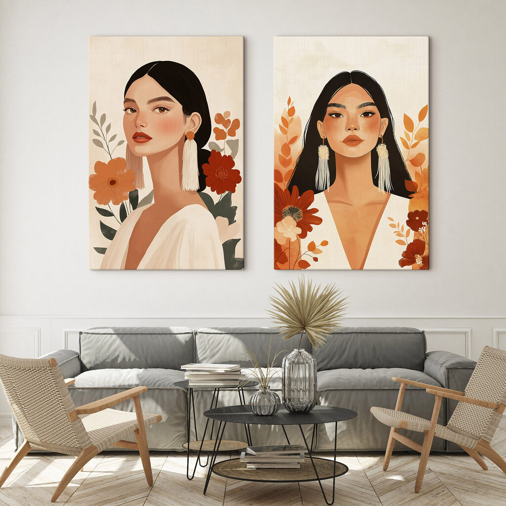 Collage of a woman with flowers Collage of a woman with flowers