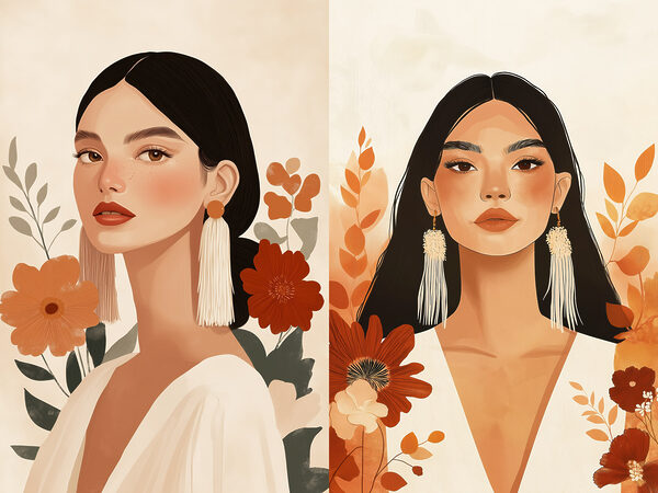 Collage of a woman with flowers Collage of a woman with flowers
