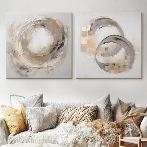 Painting of a circle and a circle Painting of a circle and a circle