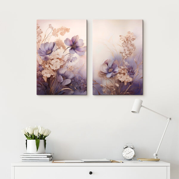 Delicate flowers in soft pastel hues Delicate flowers in soft pastel hues