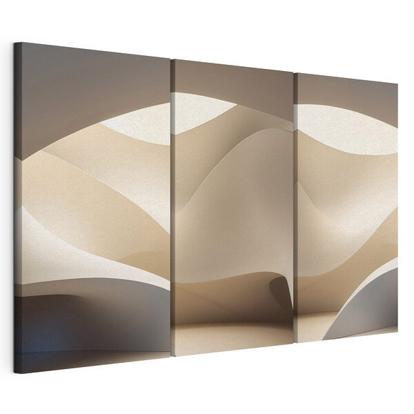 Sanfte Kurven und ein Kontrast aus sanftem Licht Modularer Leinwanddruck Sanfte Kurven und ein Kontrast aus sanftem Licht