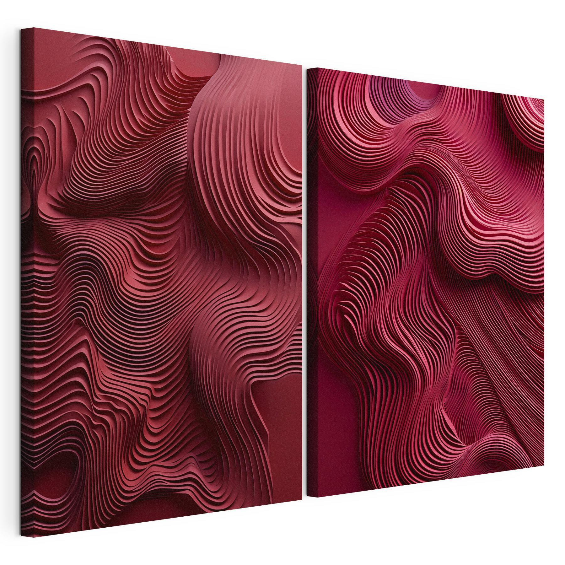 Red and pink wavy lines Red and pink wavy lines