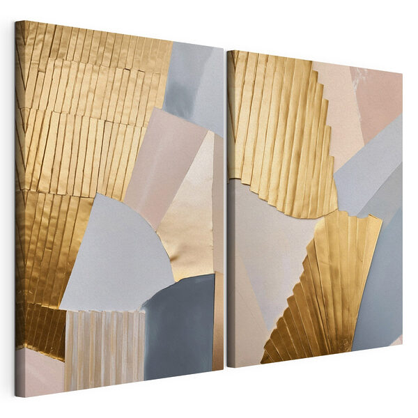 Collage aus verschiedenfarbigem Papier Modularer Leinwanddruck Collage aus verschiedenfarbigem Papier