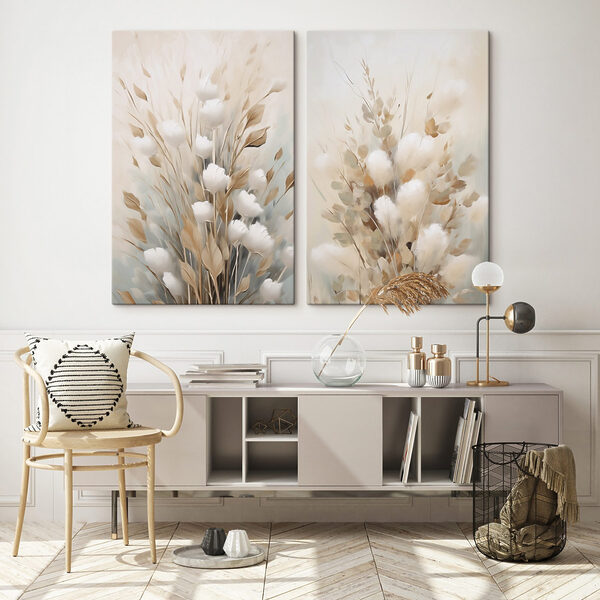 Painting of flowers and leaves Painting of flowers and leaves