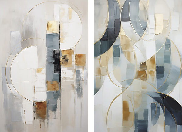Two paintings of different colors Two paintings of different colors