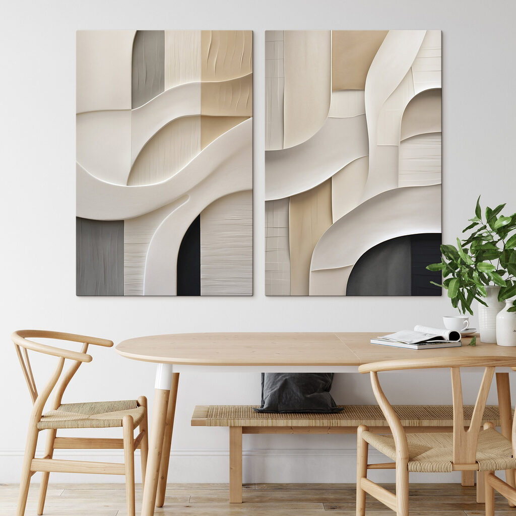 Soft curves in earthy tones Soft curves in earthy tones