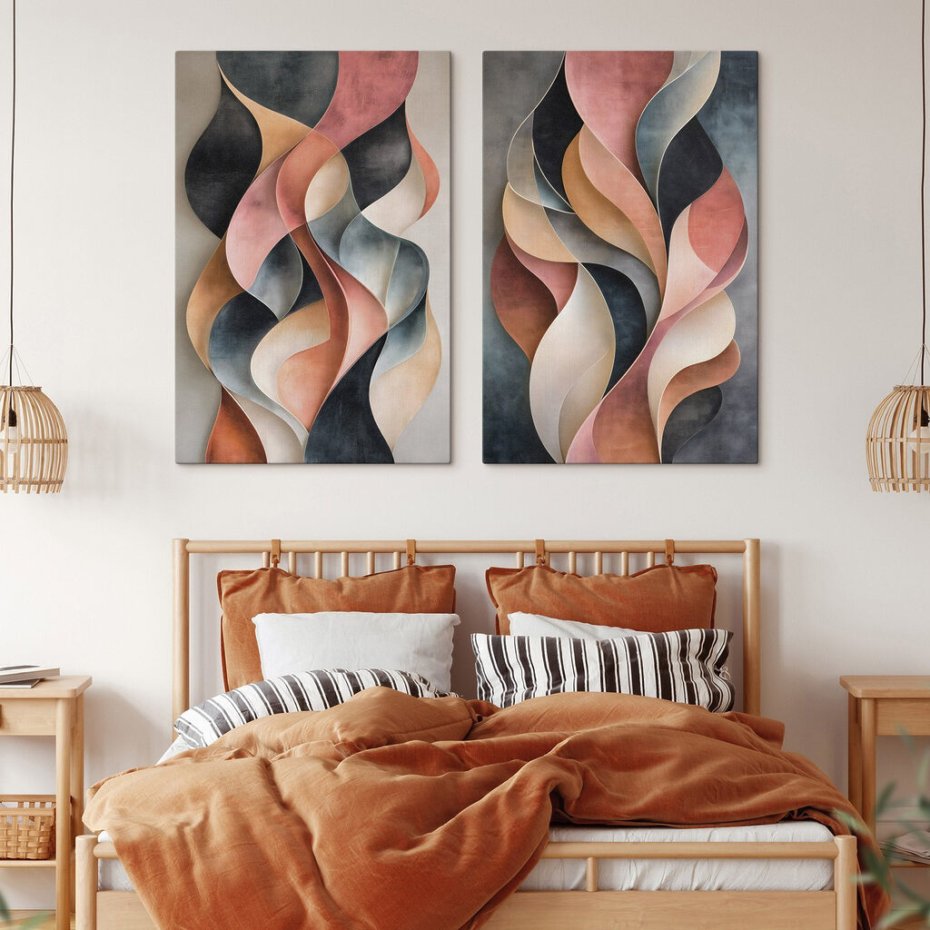 Flowing forms in soft color palette Flowing forms in soft color palette