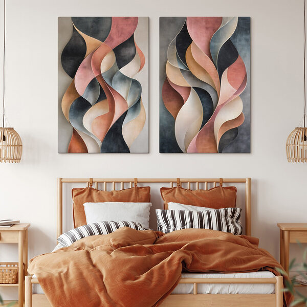 Flowing forms in soft color palette Flowing forms in soft color palette