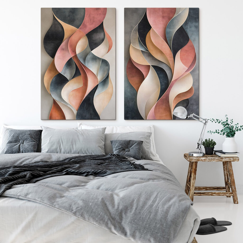 Flowing forms in soft color palette Flowing forms in soft color palette
