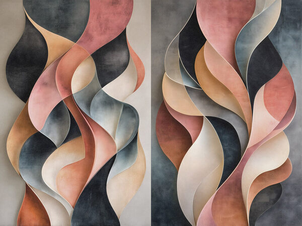 Flowing forms in soft color palette Flowing forms in soft color palette