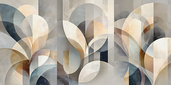 Flowing shapes in soft hues Flowing shapes in soft hues