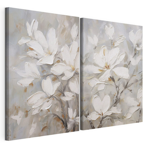 Blumenbild auf Leinwand Modularer Leinwanddruck Blumenbild auf Leinwand