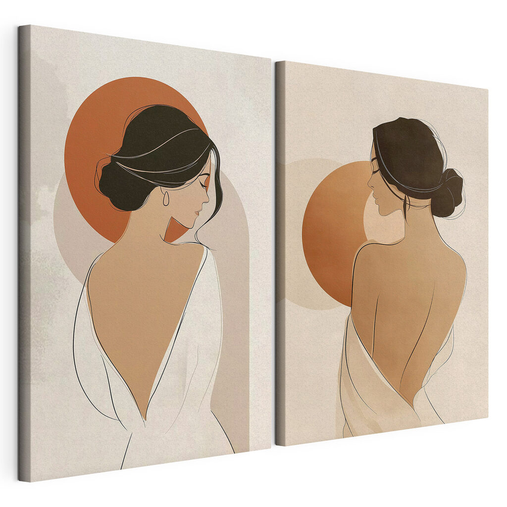 Woman in white and brown dresses Woman in white and brown dresses