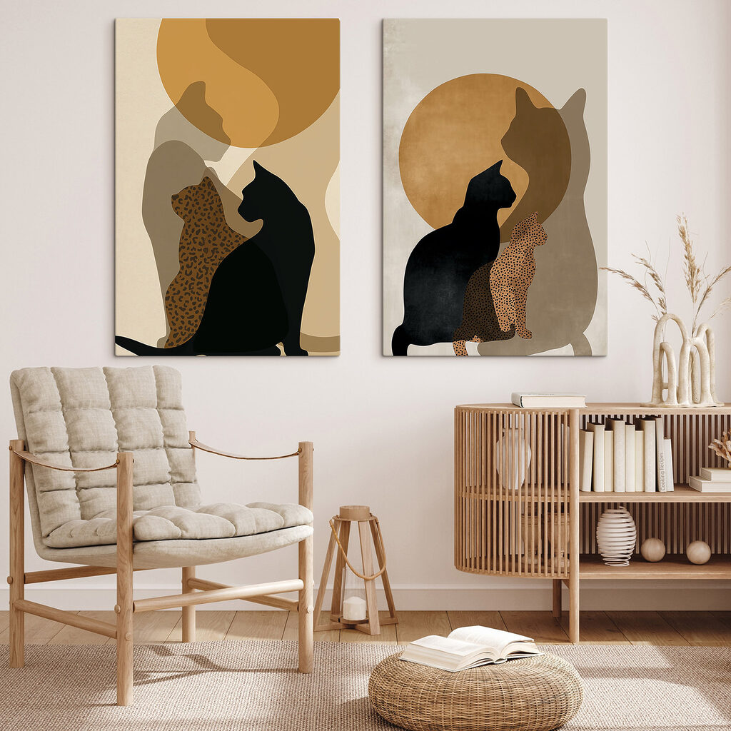 Cat and a cat with a cat in the sun Cat and a cat with a cat in the sun