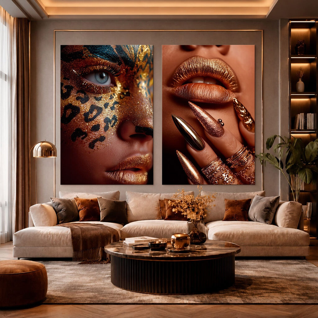 Glamorous details in bold colors Glamorous details in bold colors