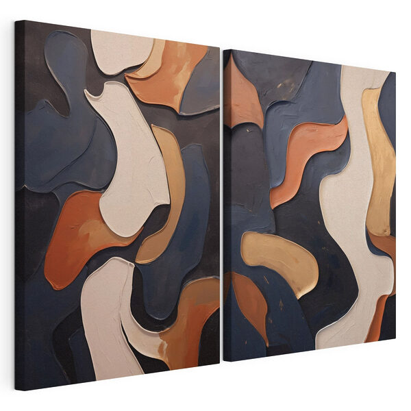 Collage aus verschiedenen Farben Modularer Leinwanddruck Collage aus verschiedenen Farben
