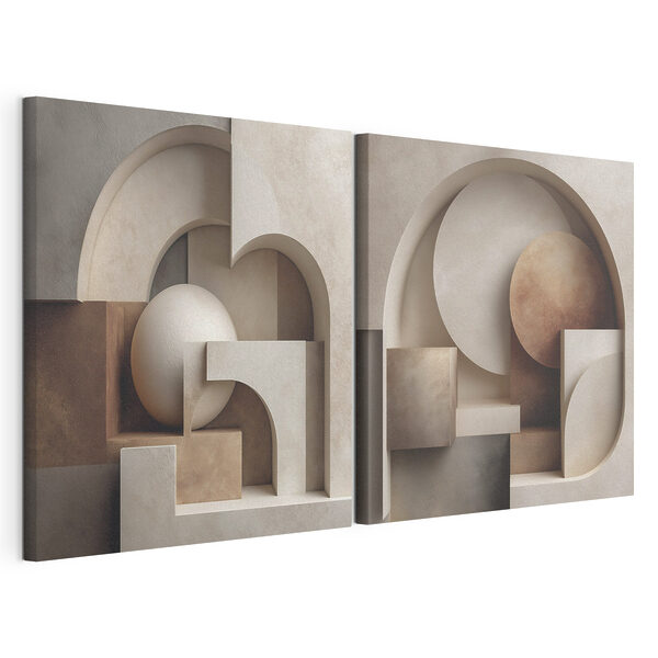 Collage aus einigen Objekten Modularer Leinwanddruck Collage aus einigen Objekten