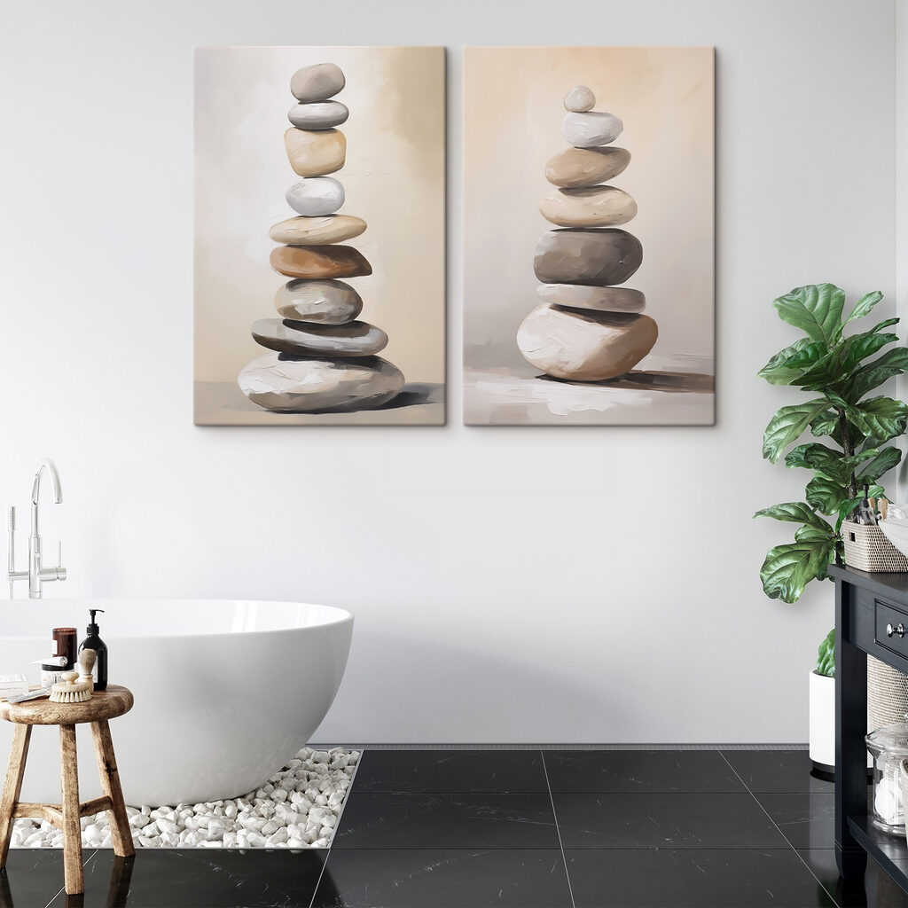 Painting of a stack of rocks Painting of a stack of rocks