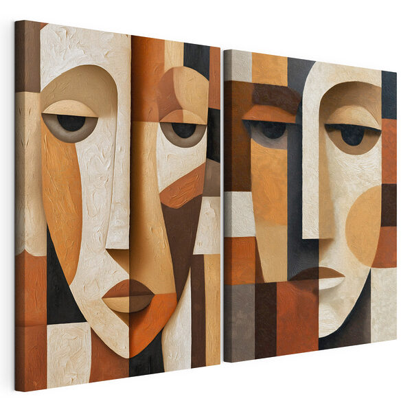 Collage aus Gesichtern Modularer Leinwanddruck Collage aus Gesichtern