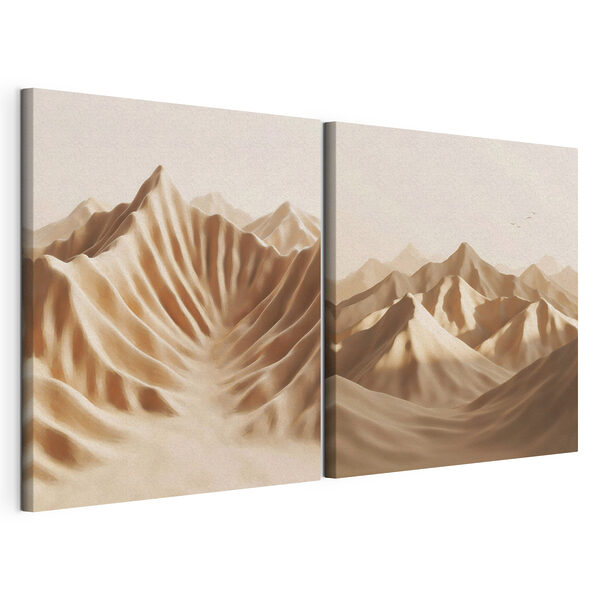 Gebirgskette mit Sand Modularer Leinwanddruck Gebirgskette mit Sand