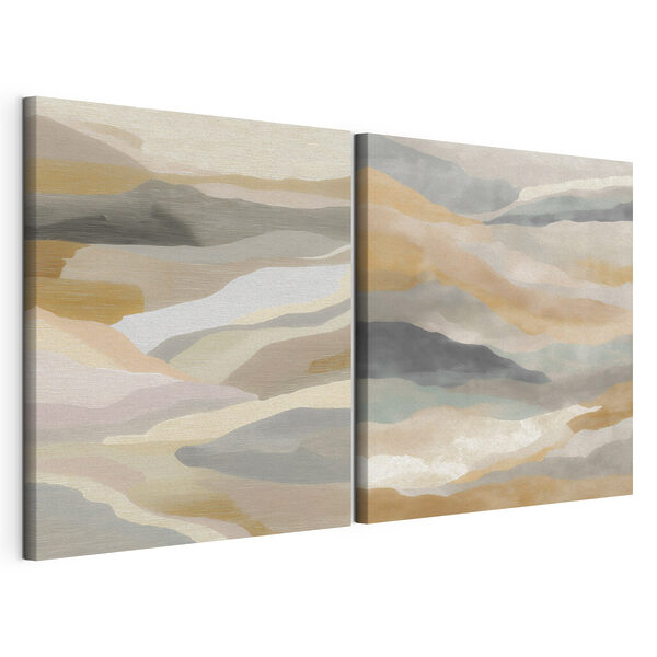 Modularer Leinwanddruck Sanfte Farbtöne der Naturlandschaft