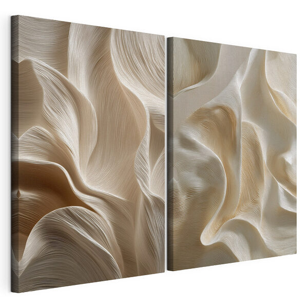 Fließende Muster in sanften Farbtönen Modularer Leinwanddruck Fließende Muster in sanften Farbtönen