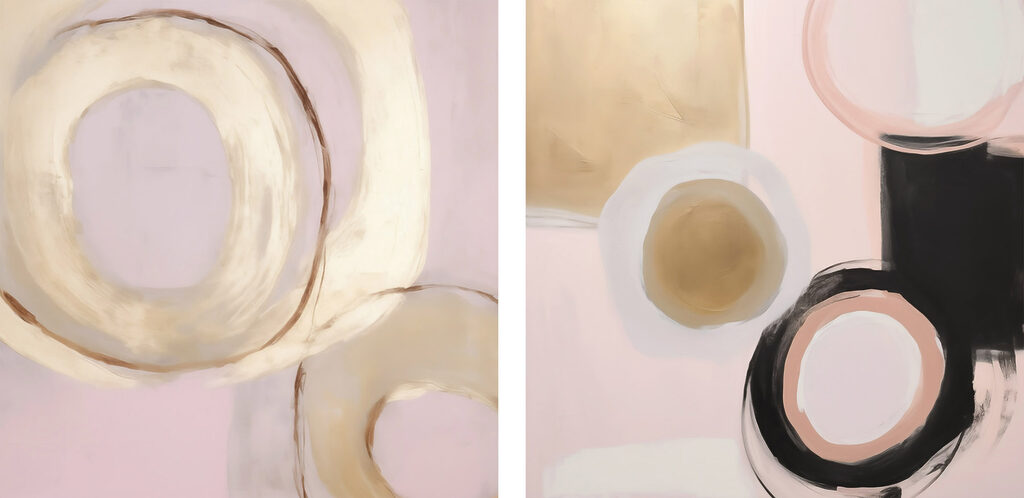 Painting of circles and circles Painting of circles and circles