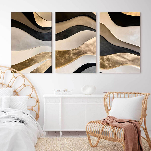 Collage of different colors of wavy patterns Collage of different colors of wavy patterns