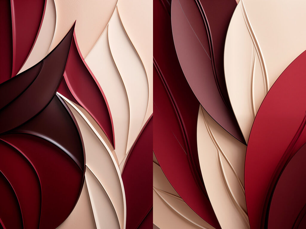 - Soft curves in warm hues - Soft curves in warm hues