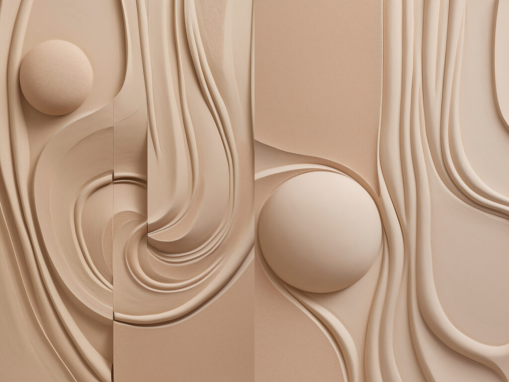 Fluid forms and soft curves unite Fluid forms and soft curves unite