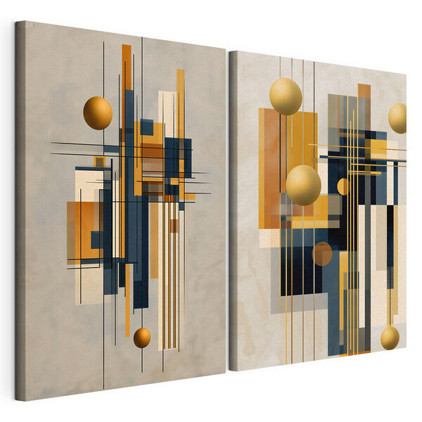 Modularer Leinwanddruck Kunstcollage mit Kreisen und Linien (Artikelnummer: m30699) Modularer Leinwanddruck Modularer Leinwanddruck Kunstcollage mit Kreisen und Linien (Artikelnummer: m30699)