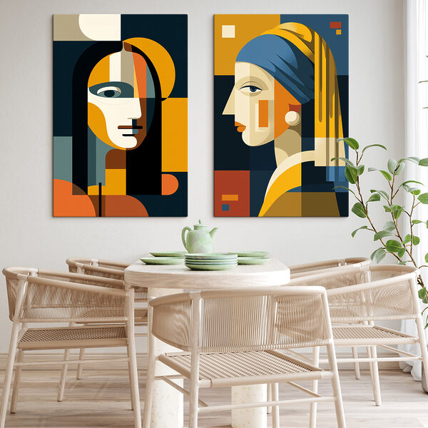 Couple of women's faces Couple of women's faces