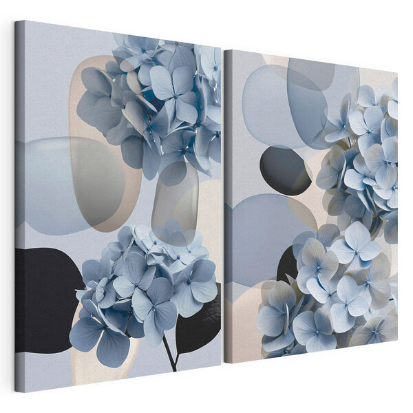 Blumen-Collage Modularer Leinwanddruck Blumen-Collage