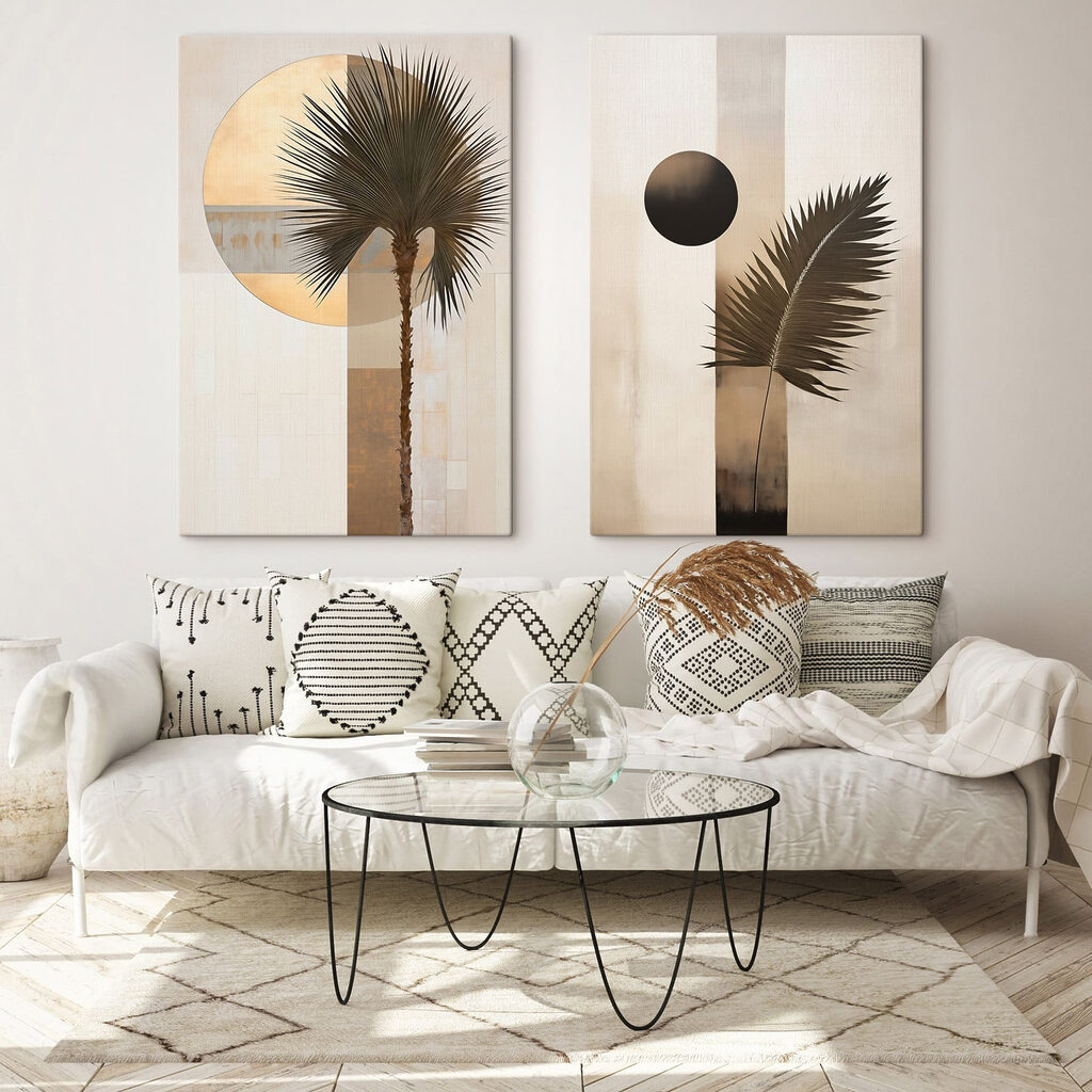 - Artistic tropical abstraction in neutral tones - Artistic tropical abstraction in neutral tones