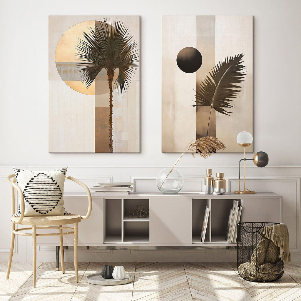 - Artistic tropical abstraction in neutral tones - Artistic tropical abstraction in neutral tones