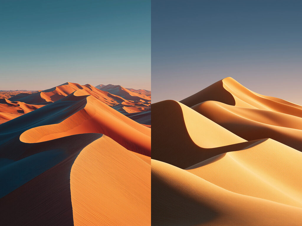 Comparison of sand dunes Comparison of sand dunes