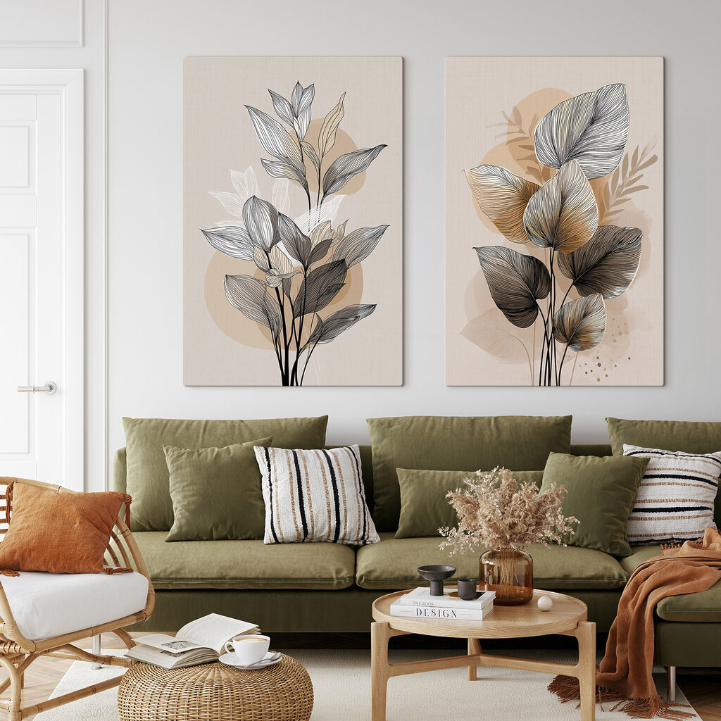 - Elegant botanical line art design - Elegant botanical line art design