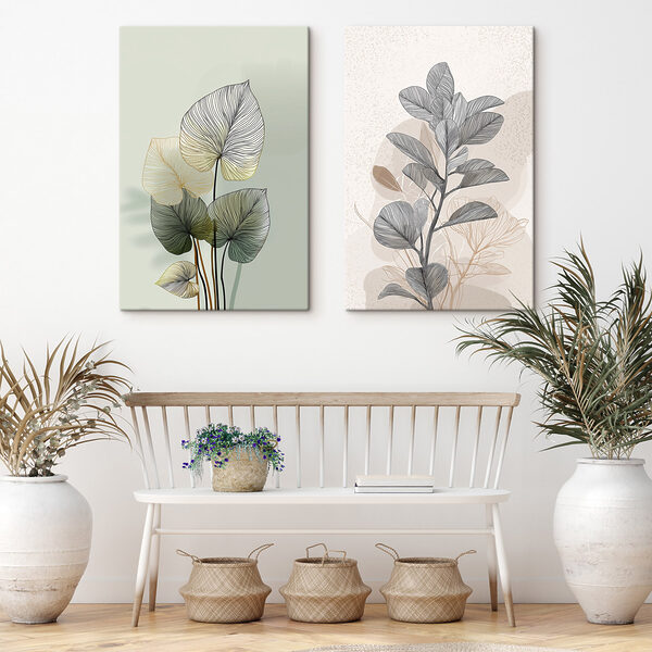 Delicate leaves in soft colors Delicate leaves in soft colors