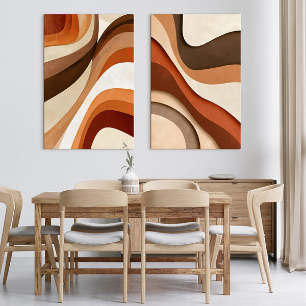 Flowing curves in warm earth tones Flowing curves in warm earth tones