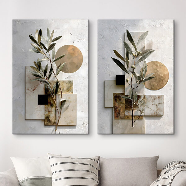 Natural elegance with leafy accents Natural elegance with leafy accents