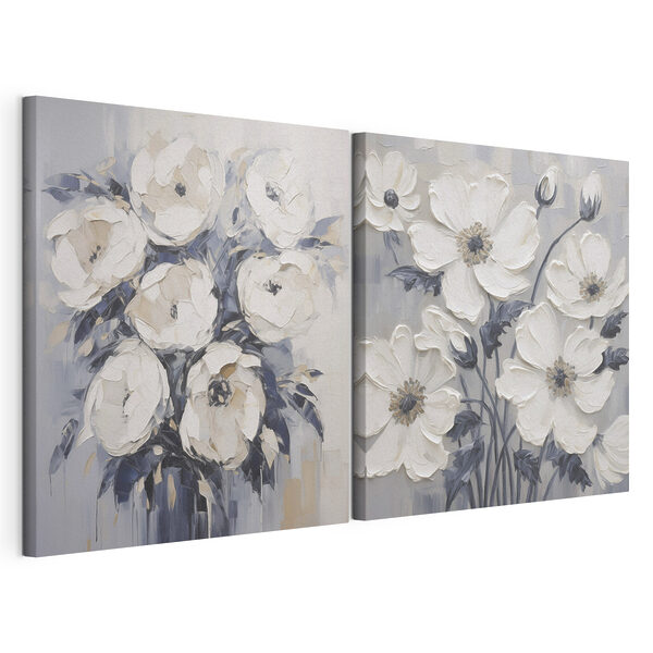 Modularer Leinwanddruck Blumenbild auf Leinwand