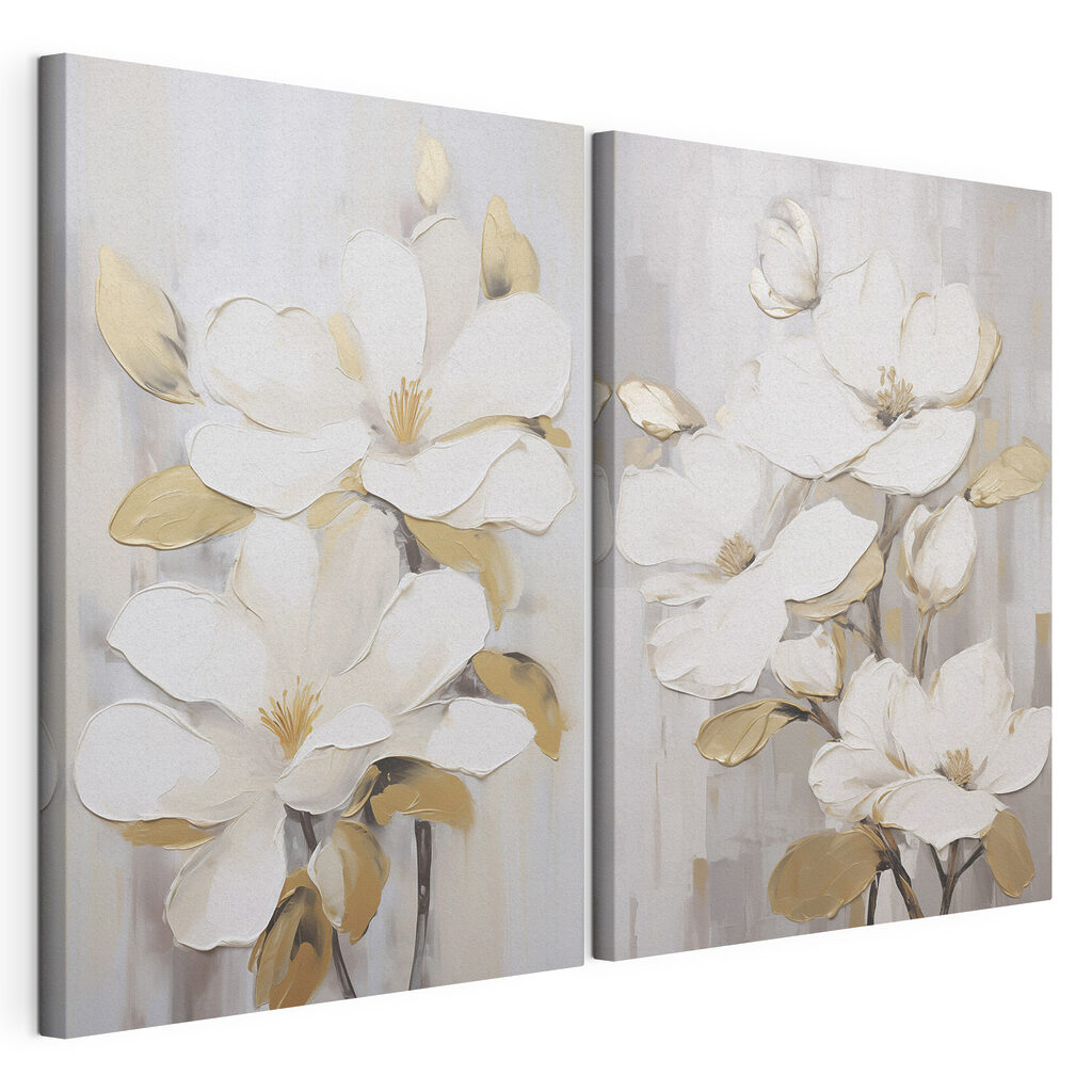 Painting of white flowers Painting of white flowers